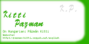 kitti pazman business card